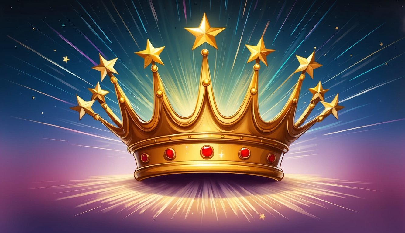 A radiant crown surrounded by stars, symbolizing the inheritance and blessings in Christ