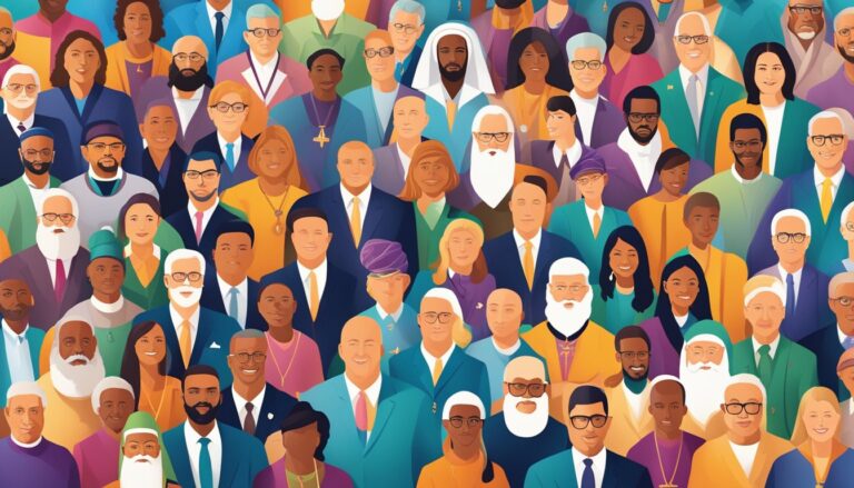 Illustration of diverse christian leaders, representing faith's impact in 2024