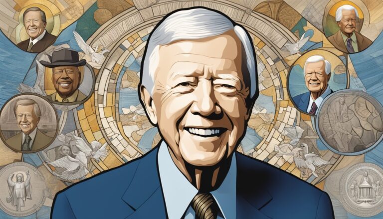 Illustration of jimmy carter, reflecting his faith and service legacy
