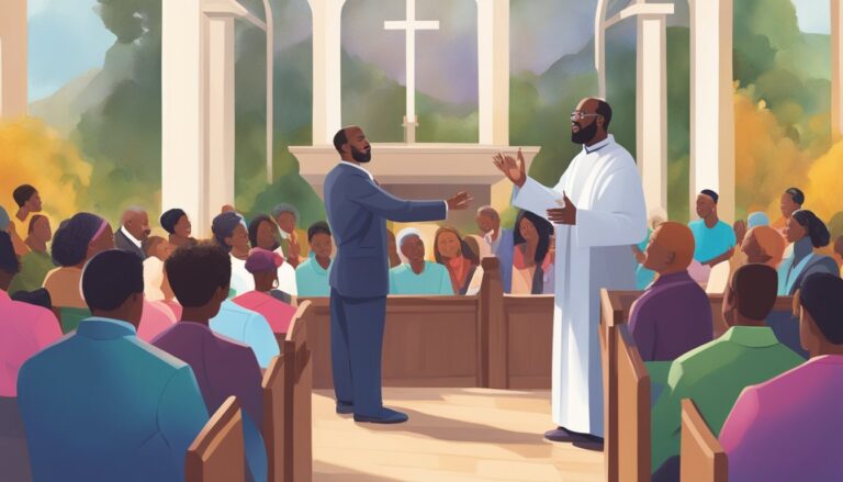 Illustration: two pastors addressing a congregation, relevant to disclosure guidelines