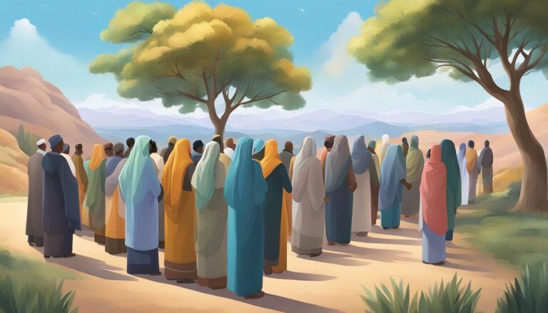 Illustration of people, likely mourners, in uganda, related to tragic deaths