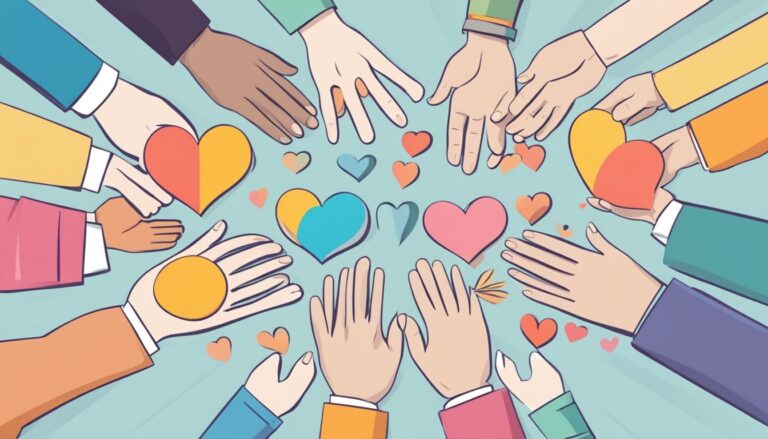 Hands reaching for hearts, symbolizing love and togetherness in marriage