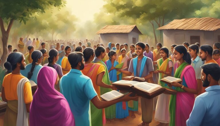 People in india receiving bibles, spreading hope and transforming lives