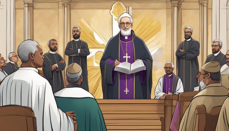 Italian bishop addressing clergy, clarifying priesthood criteria amid speculation