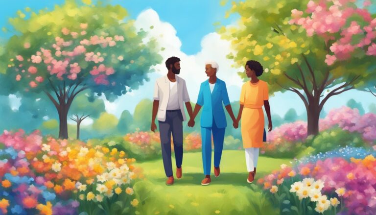 Three people walking hand-in-hand, finding strength in washington d.c