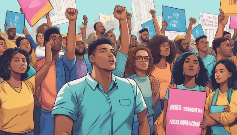 Protesters rally, raising fists, in support of a christian woman's life support