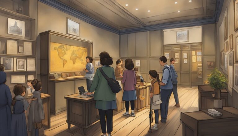 Inside the anne frank replica in new york, visitors explore exhibits and displays
