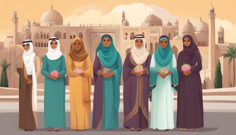 Women in traditional attire, leading for peace in the middle east