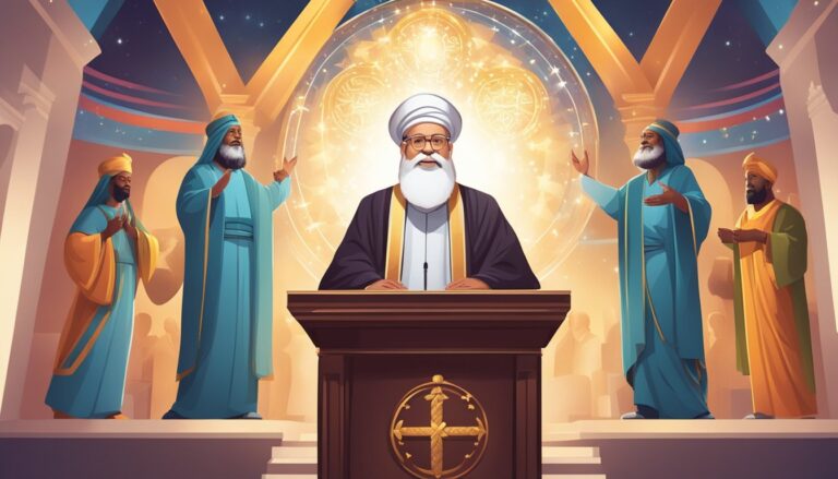 Illustration for "should priests speak out" showing a priest at a podium