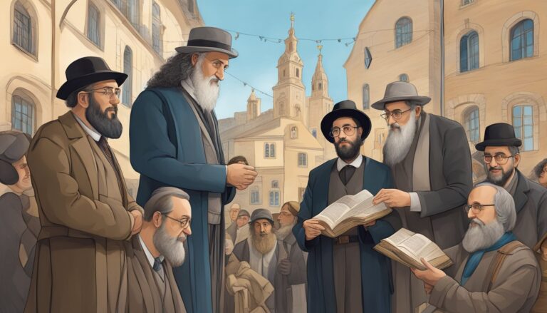Group of jewish men in traditional attire, from exodus to kilimanjaro